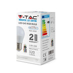 3.5W G45 Żarówka LED sterowana pilotem / Barwa:RGB+3000K / Trzonek:E27