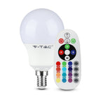 3.5W P45 Żarówka LED sterowana pilotem / Barwa:RGB+3000K / Ściemniana / Trzonek:E14