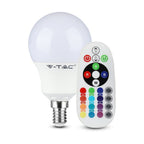 3.5W P45 Żarówka LED sterowana pilotem / Barwa:RGB+6400K / Ściemniana / Trzonek:E14