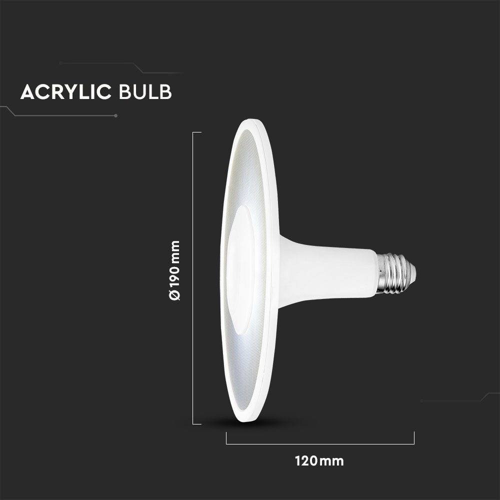 11W Żarówka LED UFO fi190 / Chip SAMSUNG / Barwa:3000K / Trzonek:E27