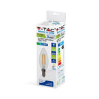 4W C35 Żarówka LED Filament Twist / Klosz Transparentny / Chip SAMSUNG / Barwa:2700K / Trzonek:E14
