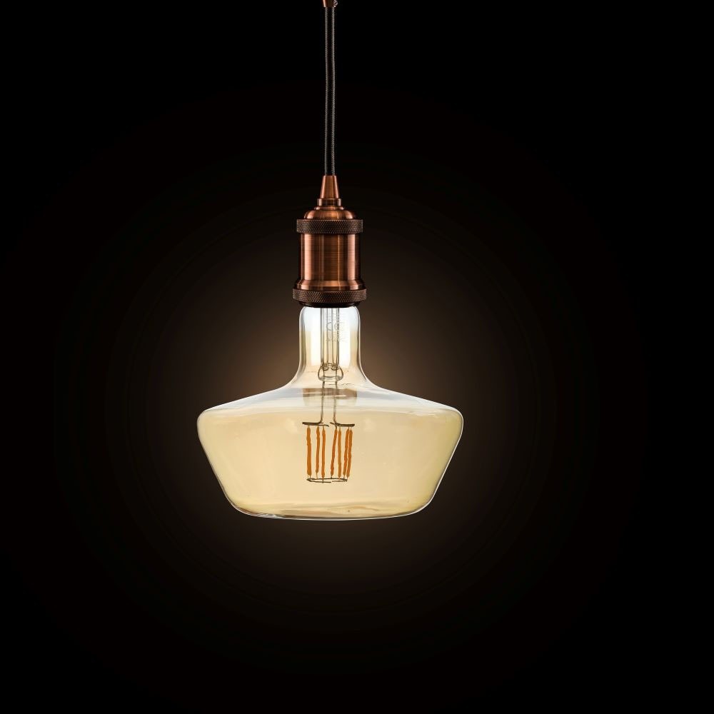 8W T180 Żarówka LED Filament / Klosz Bursztynowy / Barwa:2200K / Trzonek:E27