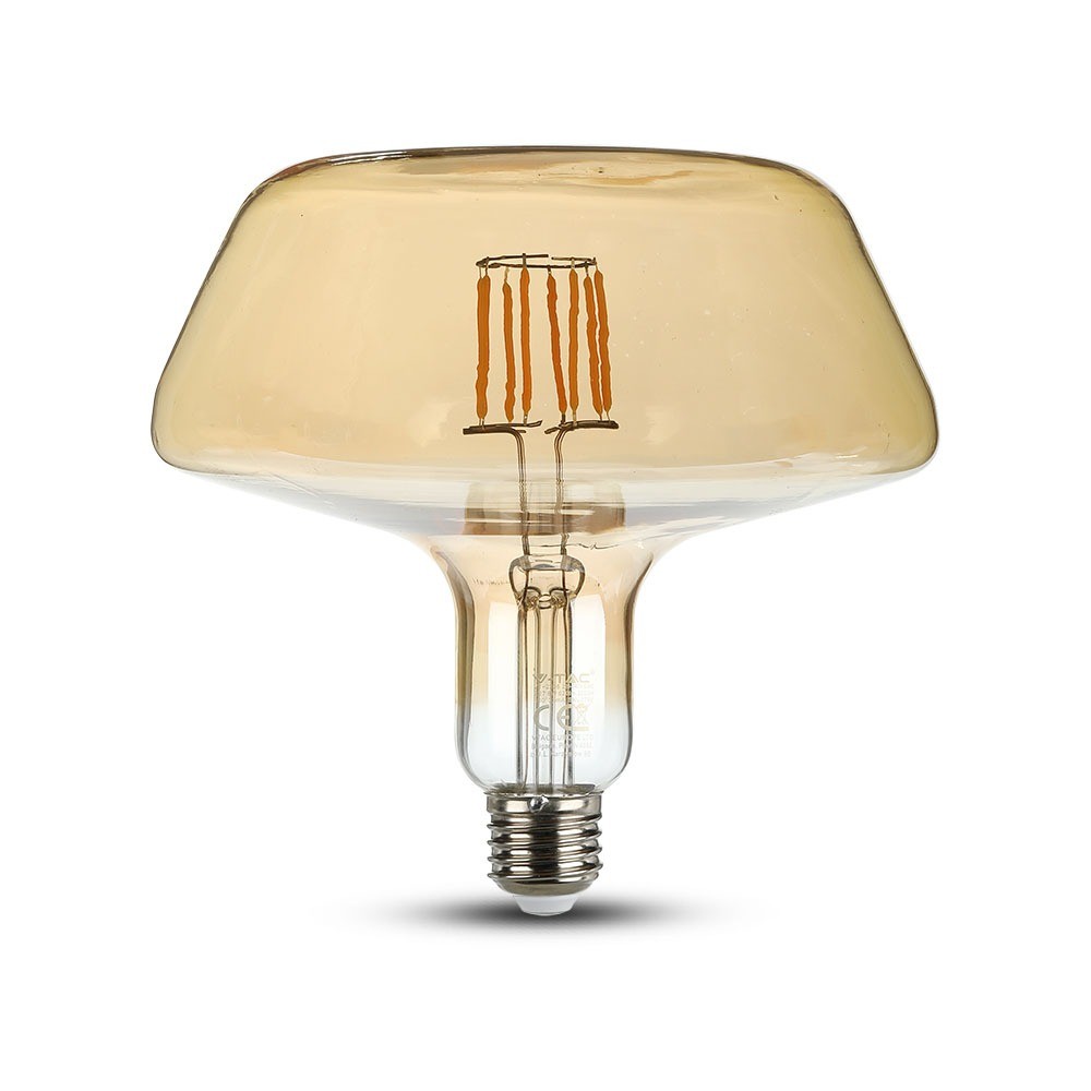 8W T180 Żarówka LED Filament / Klosz Bursztynowy / Barwa:2200K / Trzonek:E27
