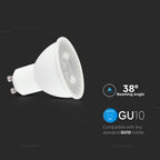 5W GU10 Żarówka LED / Barwa:3000K / Kąt 38' /Trzonek:GU10