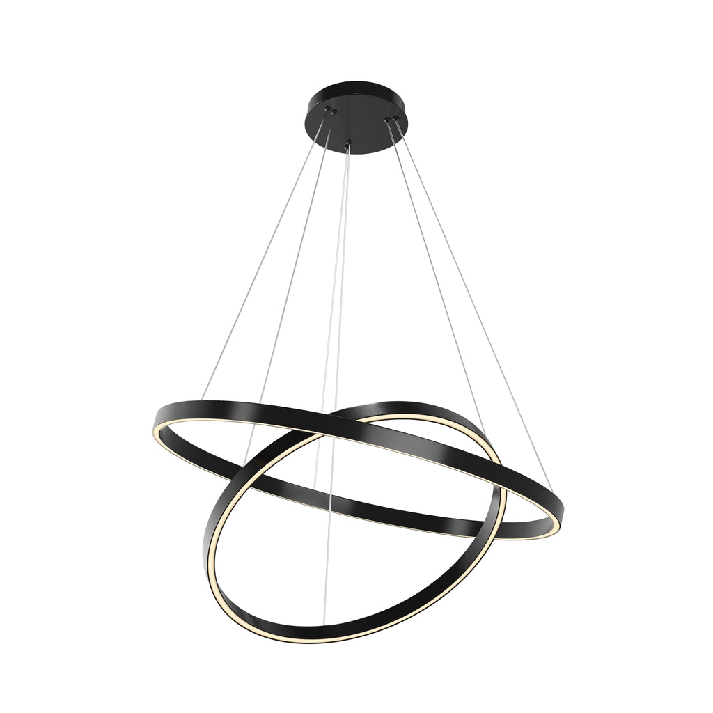 Maytoni Lampa wisząca Rim - Aluminium - Czarny MOD058PL-L74BK