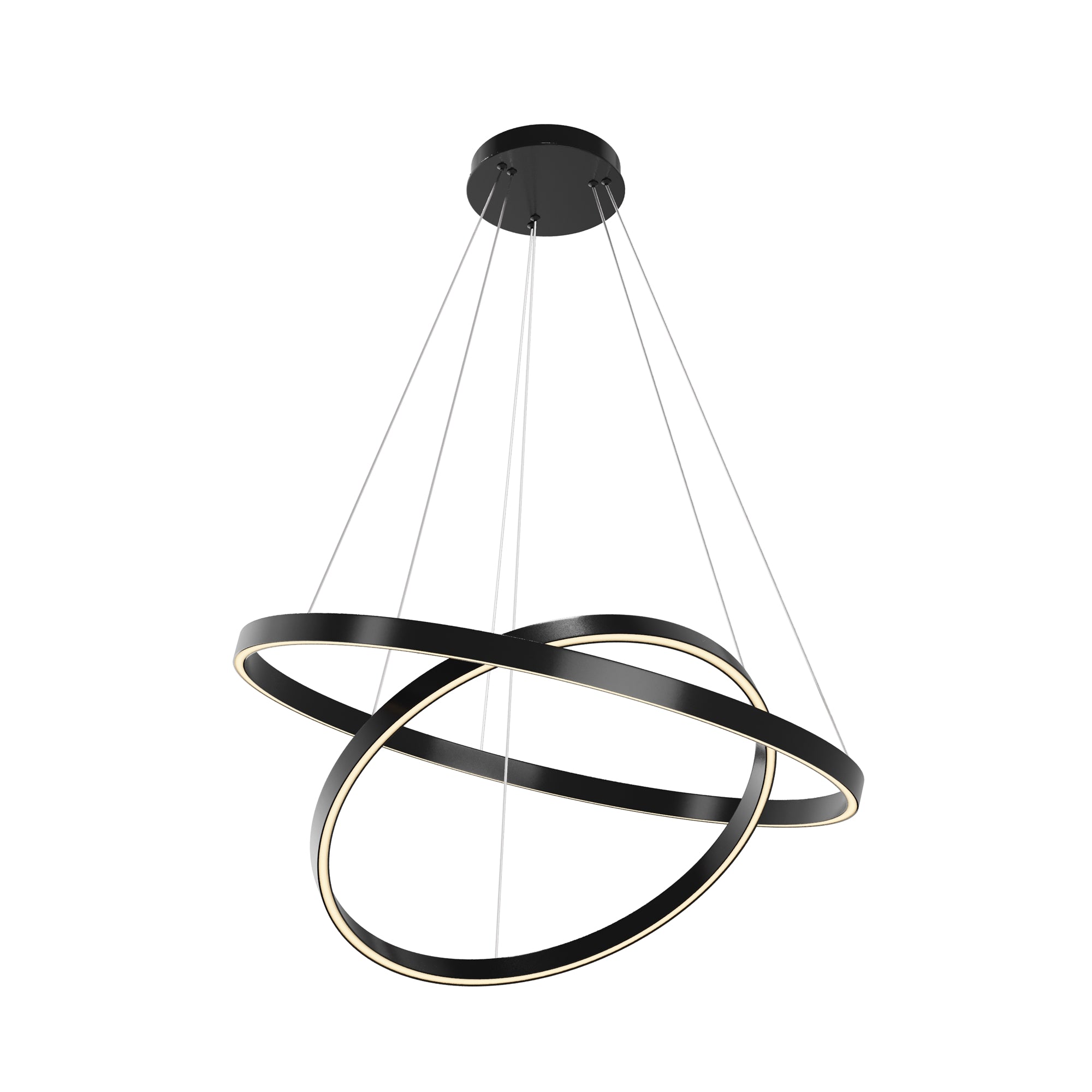 Maytoni Lampa wisząca Rim - Aluminium - Czarny MOD058PL-L74BK