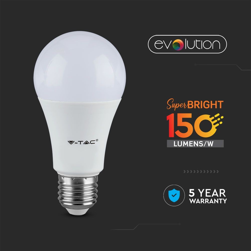 6.5W A60 Żarówka LED / Barwa:3000K / Skuteczność: 160lm/W / Trzonek:E27