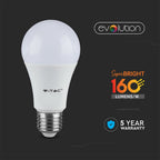9.5W A60 Żarówka LED / Barwa:6400K / Skuteczność: 160lm/W / Trzonek:E27