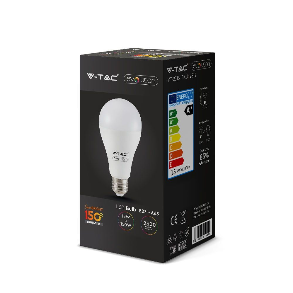 15W A65 Żarówka LED / Barwa:3000K / Skuteczność: 160lm/W / Trzonek:E27
