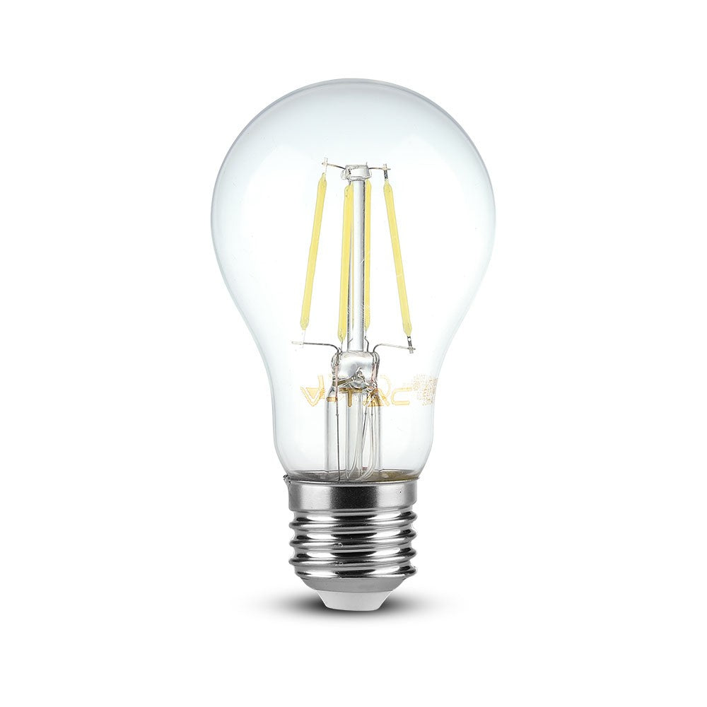 8W A65 Żarówka LED Filament / Barwa:3000K / Ściemniana / Trzonek:E27