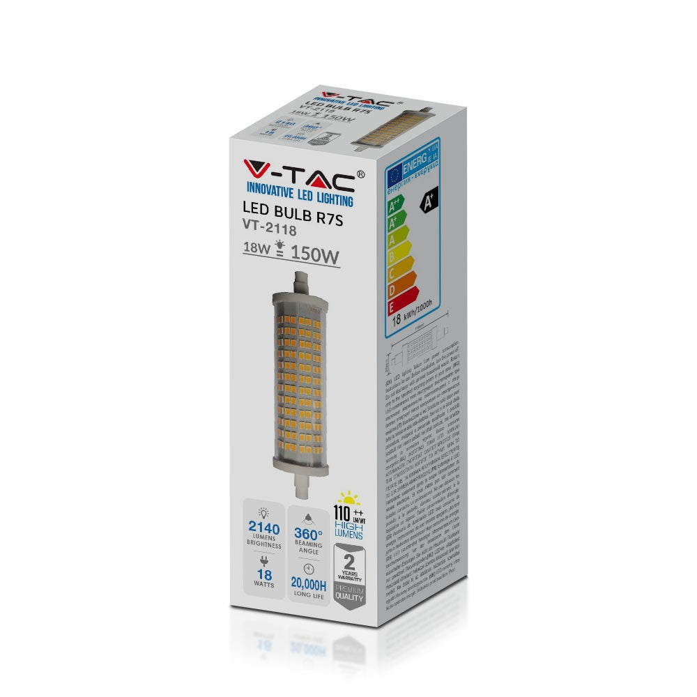 18W R7s Żarówka LED / Obudowa: ceramiczna / Barwa:6400K