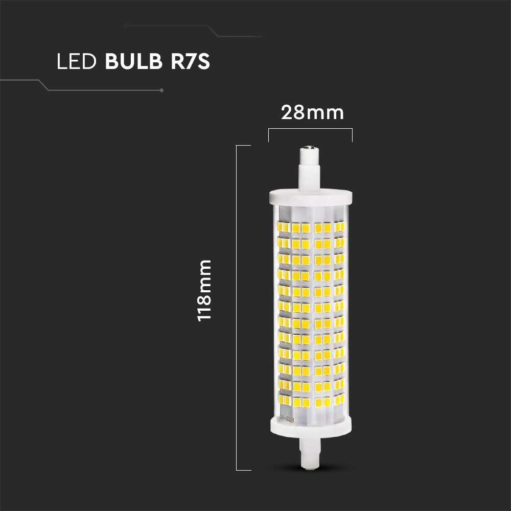 18W R7s Żarówka LED / Obudowa: ceramiczna / Barwa:6400K