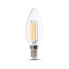 6W C35 Filament / Klosz Transparentny/ Barwa:3000K / Trzonek: E14 / Skuteczność: 130lm/W