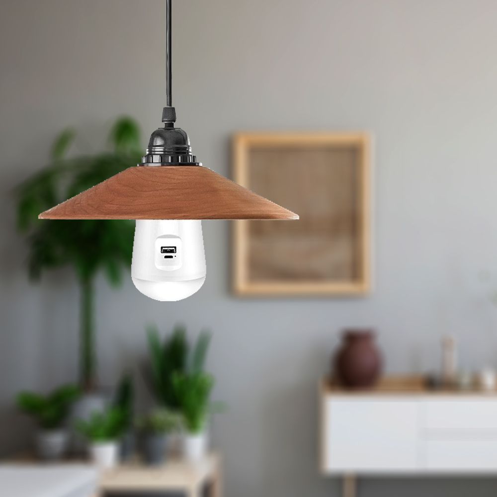 7W Żarówka LED z baterią i panelem solarnym / Chip SAMSUNG / Barwa:3w1 / Trzonek:E27