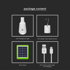7W Żarówka LED z baterią i panelem solarnym / Chip SAMSUNG / Barwa:3w1 / Trzonek:E27