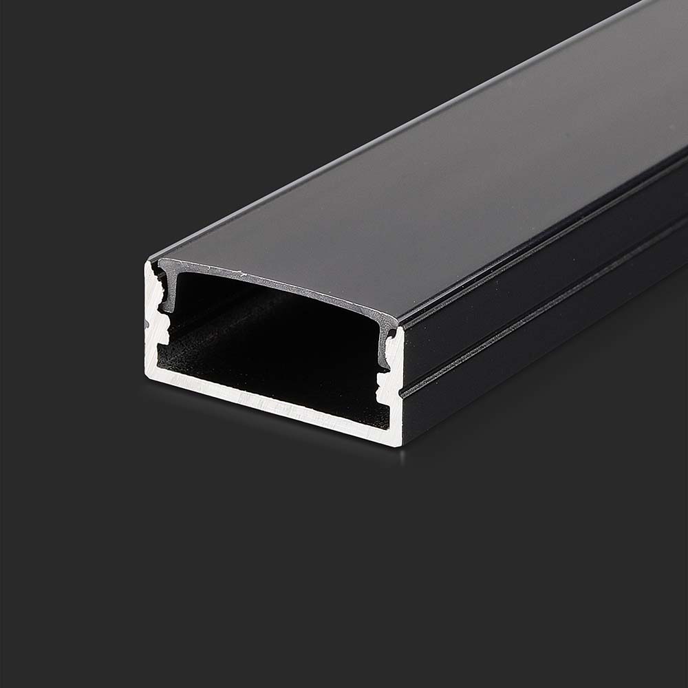 Profil Aluminiowy do paska LED na powierzchniowy / 2000mmx23.5mmx10.4mm / Klosz: Czarny / Kolor: Czarny
