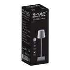 3W Lampka nocna LED zasilana bateryjnie / Ściemnianie przez dotyk / Barwa: 4000K / Obudowa: Szara