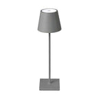 3W Lampka nocna LED zasilana bateryjnie / Ściemnianie przez dotyk / Barwa: 3000K / Obudowa: Szara