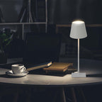 3W Lampka nocna LED zasilana bateryjnie / Ściemnianie przez dotyk / Barwa: 4000K / Obudowa: Biała