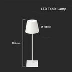 3W Lampka nocna LED zasilana bateryjnie / Ściemnianie przez dotyk / Barwa: 3000K / Obudowa: Biała