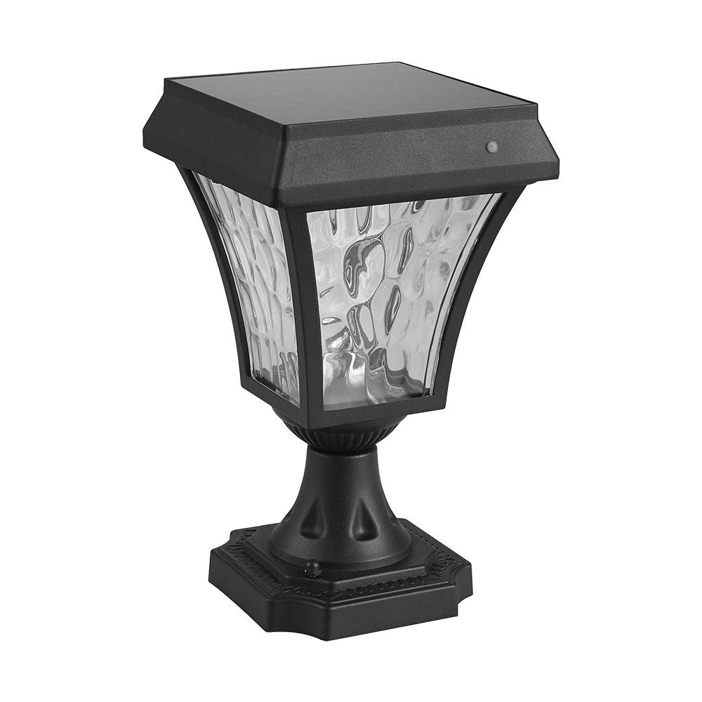 Solarna lampa stojąca ogrodowa / Wysokość: 250 mm / Obudowa: Czarna / Barwa:3w1 / IP65 /