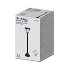 Solarna lampa stojąca ogrodowa / Wysokość: 930 mm / Obudowa: Czarna / Barwa:3w1 / IP65 /
