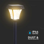 Solarna lampa stojąca ogrodowa / Wysokość: 930 mm / Obudowa: Czarna / Barwa:3w1 / IP65 /