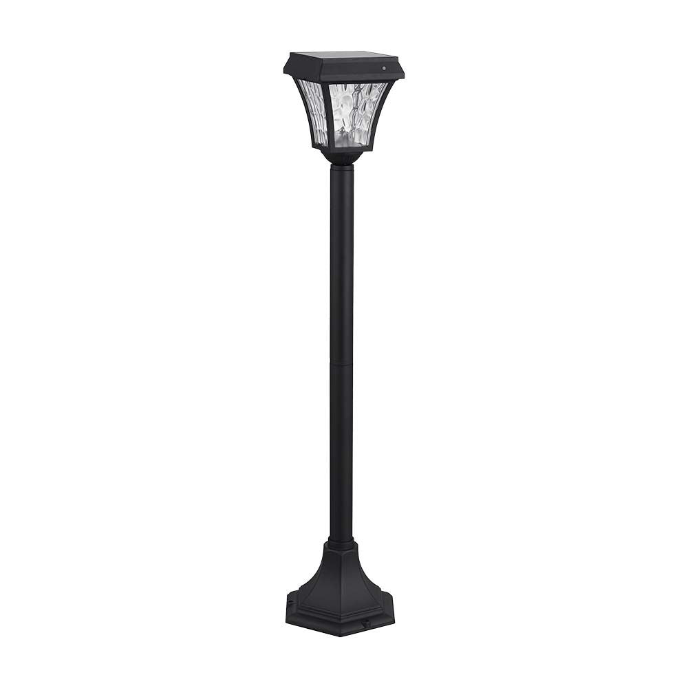 Solarna lampa stojąca ogrodowa / Wysokość: 930 mm / Obudowa: Czarna / Barwa:3w1 / IP65 /