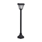 Solarna lampa stojąca ogrodowa / Wysokość: 930 mm / Obudowa: Czarna / Barwa:3w1 / IP65 /