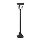 Solarna lampa stojąca ogrodowa / Wysokość: 930 mm / Obudowa: Czarna / Barwa:3w1 / IP65 /