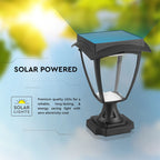 Solarna lampa stojąca ogrodowa / Wysokość: 250 mm / Obudowa: Czarna / Barwa:3000K+6000K / IP65 /