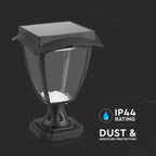 Solarna lampa stojąca ogrodowa / Wysokość: 250 mm / Obudowa: Czarna / Barwa:3000K+6000K / IP65 /