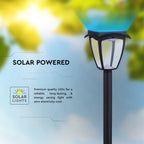 Solarna lampa stojąca ogrodowa / Wysokość: 930 mm / Obudowa: Czarna / Barwa:3000K+6000K / IP65 /
