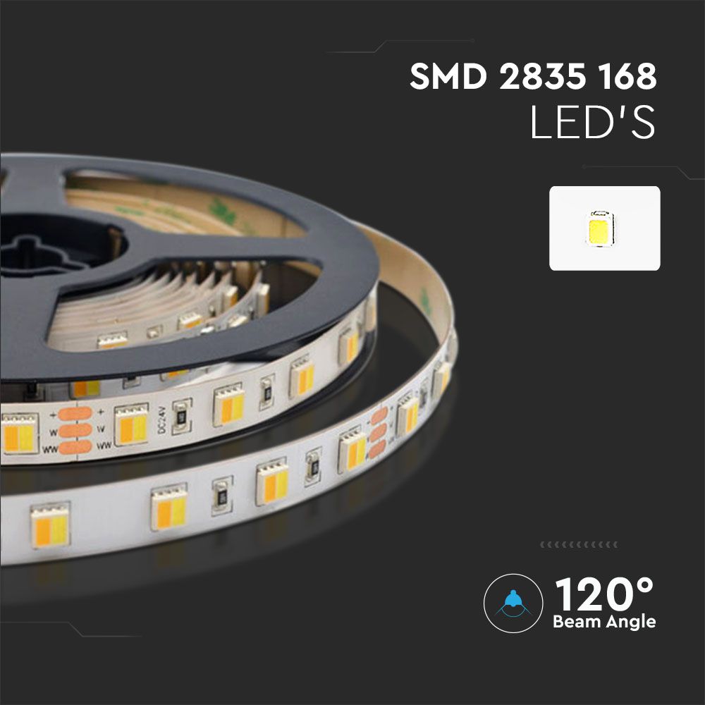 14W Taśma LED / Barwa:3w1 / IP20 / Zasilanie: 24V / Rolka:5m