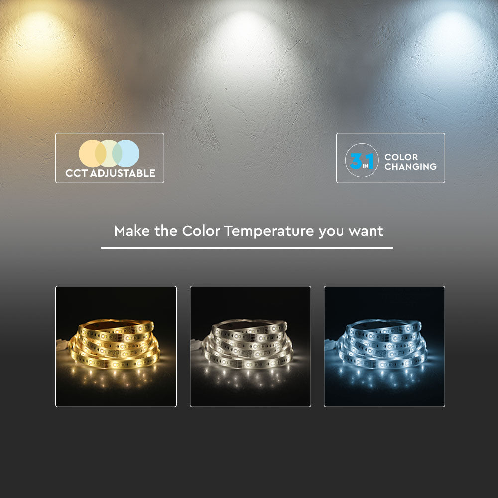 14W Taśma LED / Barwa:3w1 / IP65 / Zasilanie: 24V / Rolka:5m