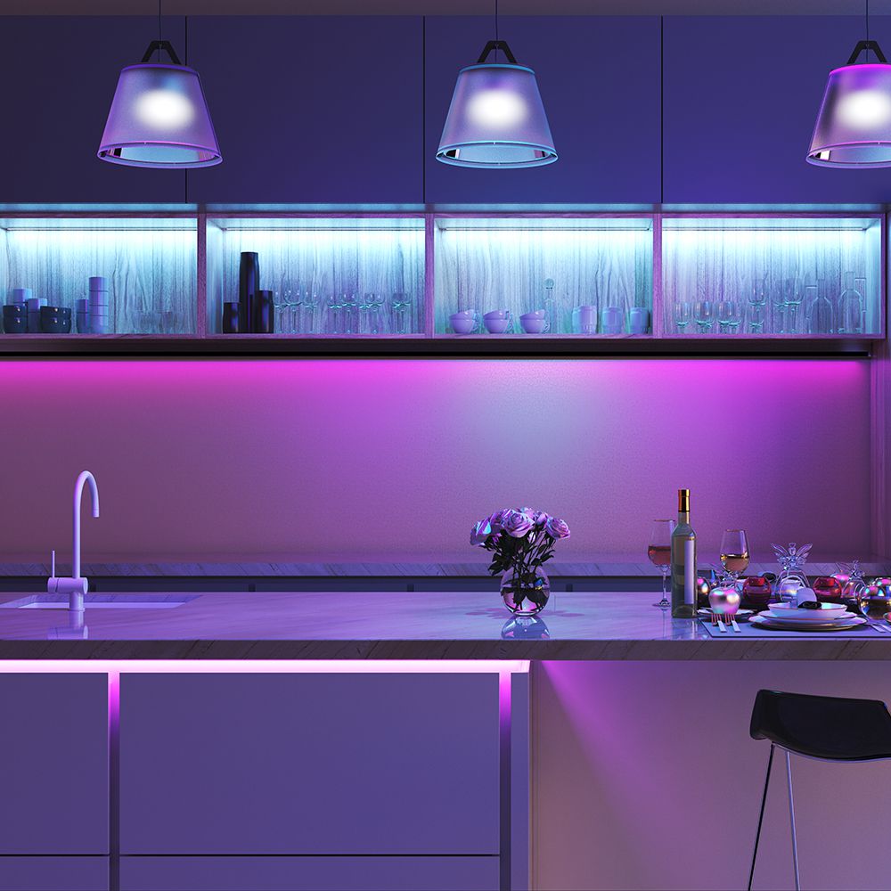 10W Zestaw Taśma LED z zasilaczem / Kompatybilny z Amazon Alexa i Google Home / Barwa: RGB+3w1 / IP65 (EU Wtyczka)