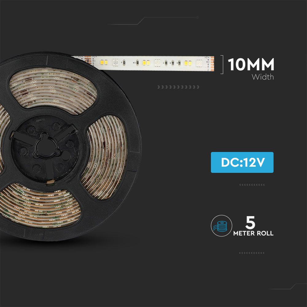 10W Zestaw Taśma LED z zasilaczem / Kompatybilny z Amazon Alexa i Google Home / Barwa: RGB+3w1 / IP65 (EU Wtyczka)