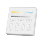 Naścienny sterownik WiFi do paska LED CCT / 4 strefowy / Obudowa: Biała