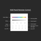 Naścienny sterownik WiFi do paska LED RGB+W / 4 strefowy / Obudowa: Biała