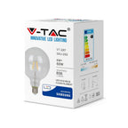 6W G125 Żarówka LED Filament / Chip SAMSUNG / Barwa:2700K / Trzonek:E27