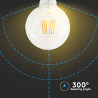 6W G125 Żarówka LED Filament / Chip SAMSUNG / Barwa:2700K / Trzonek:E27
