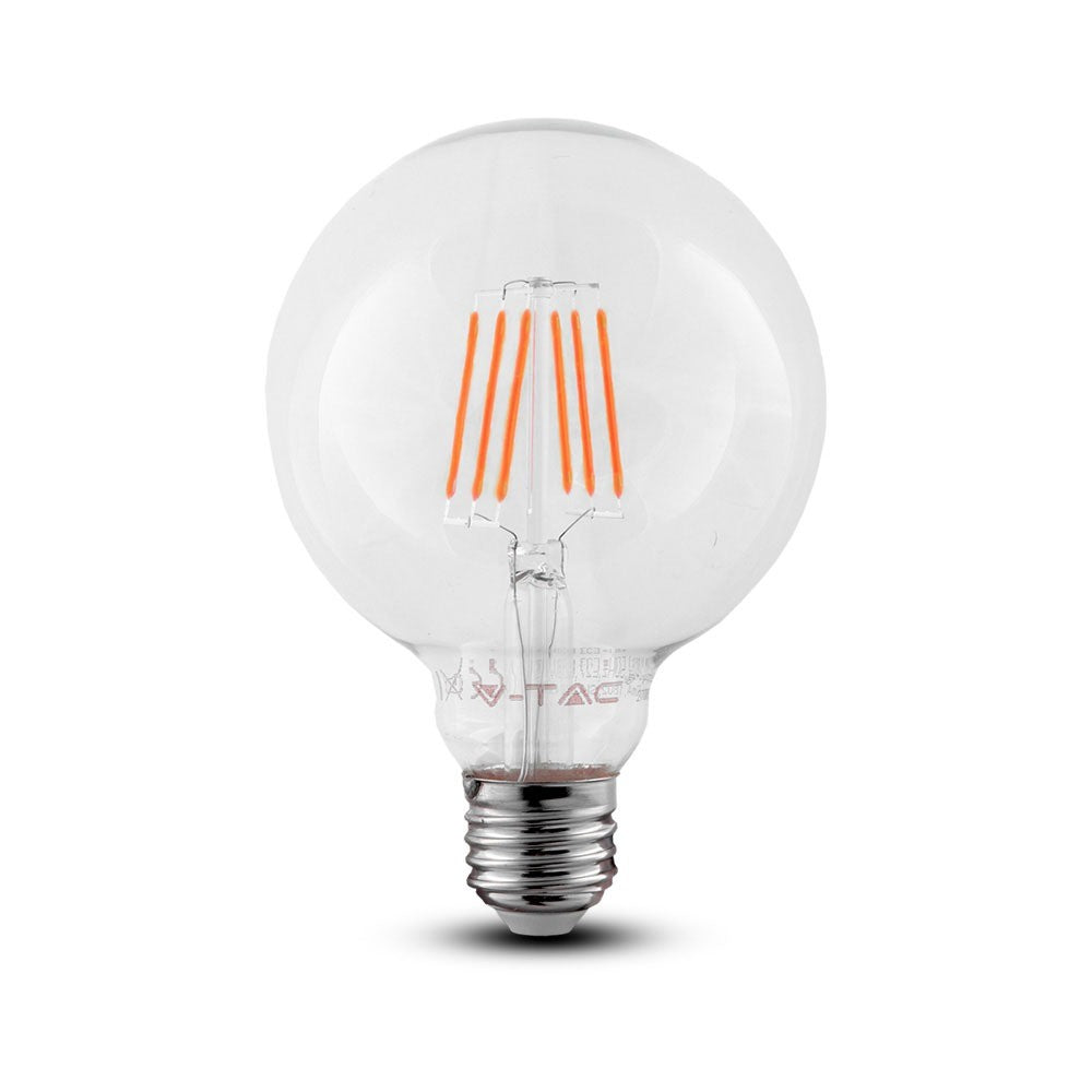 6W G125 Żarówka LED Filament / Chip SAMSUNG / Barwa:2700K / Trzonek:E27