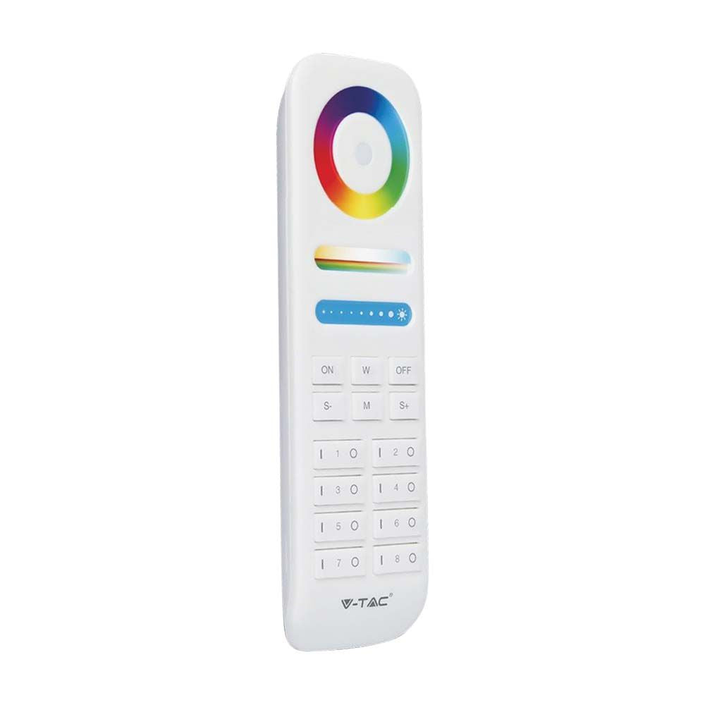 Pilot WiFi RGB+CCT do sterowników SKU 2912, 2913 / 8 strefowy / Obudowa: Biała