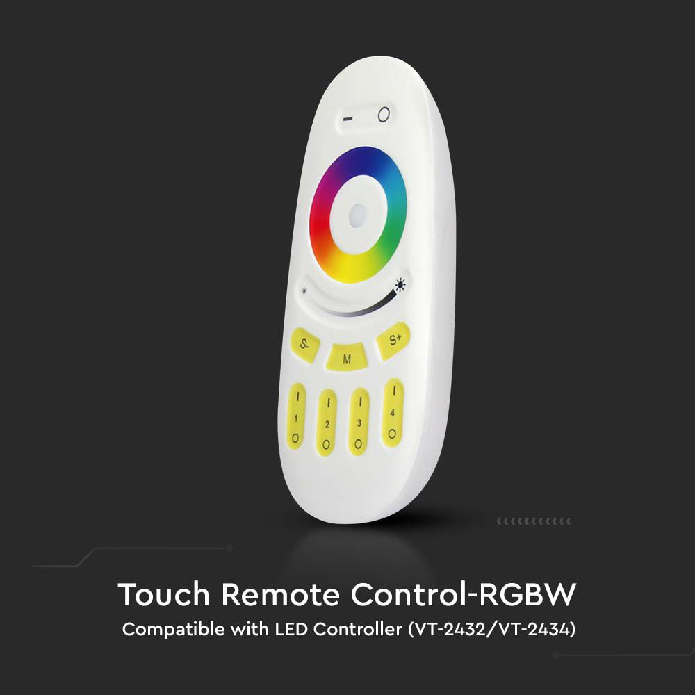 Pilot WiFi RGB+W do sterowników SKU 2912, 2913 / 4 strefowy / Obudowa: Biała