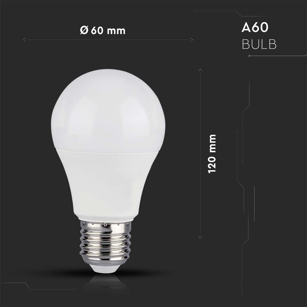 8.5W A60 Żarówka LED sterowana pilotem / Barwa:RGB+3000K / Trzonek:E27