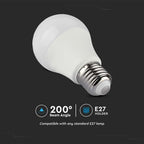 8.5W A60 Żarówka LED sterowana pilotem / Barwa:RGB+3000K / Trzonek:E27