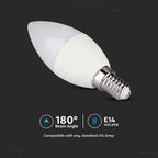 4.8W C35 Żarówka LED sterowana pilotem / Barwa:RGB+4000K / Ściemniana / Trzonek:E14