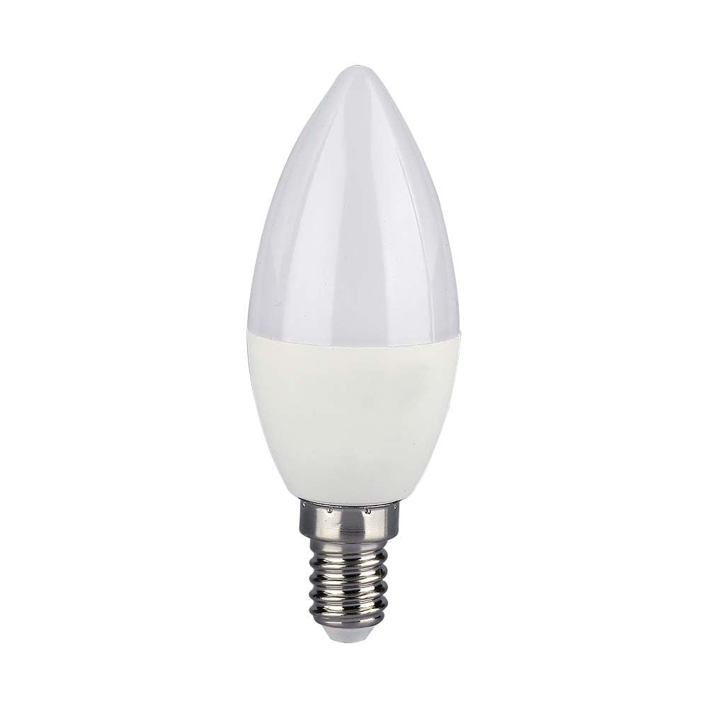4.8W C35 Żarówka LED sterowana pilotem / Barwa:RGB+4000K / Ściemniana / Trzonek:E14