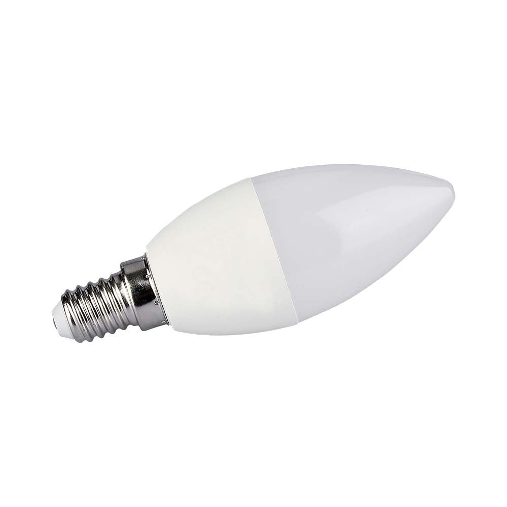 4.8W C35 Żarówka LED sterowana pilotem / Barwa:RGB+4000K / Ściemniana / Trzonek:E14