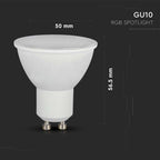 4.8W GU10 Żarówka LED sterowana pilotem / Barwa:RGB+4000K / Ściemniana / Kąt 100' / Trzonek:GU10